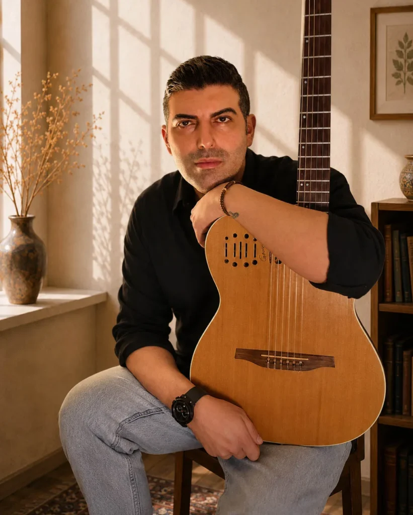استاد حمید بنداد مدرس گیتار و صداسازی و آواز پاپ در آموزشگاه موسیقی سرودمهر میدان انقلاب