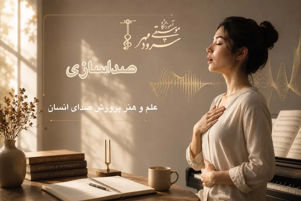 آموزش صداسازی در آموزشگاه موسیقی سرودمهر آواز و صداسازی درست بیرون آوردن صدا تکنیک های صوتی تحریر